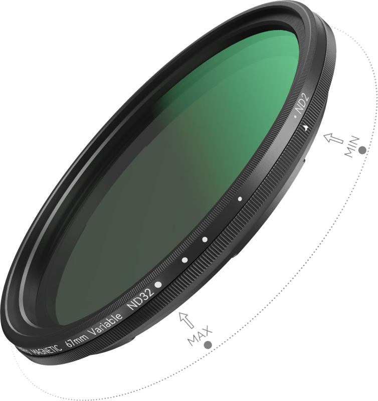 SmallRig 4581 Attachable VND Filter ND2-ND32 (1-5 Stop) 67mm - 3