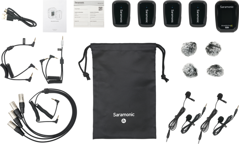 Saramonic BLINK 500 PROX B8 4-Person Wireless 2.4GHz Microphone System with On-Board Recording - 4