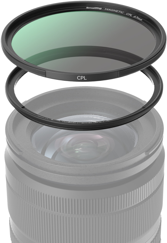 SmallRig 4728 Attachable CPL Filter with T-mount Filter Adapter (67mm) - 4