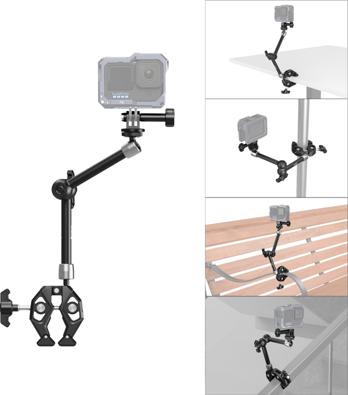 SmallRig 4454 Crab-Shaped Super Clamp Kit with Magic Arm - 3