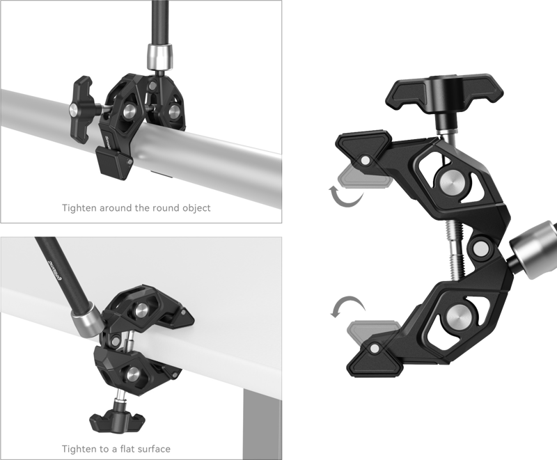 SmallRig 4454 Crab-Shaped Super Clamp Kit with Magic Arm - 4