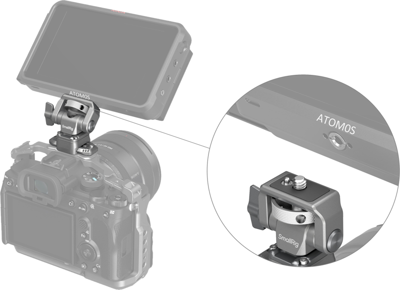 SmallRig 4487 HawkLock H21 Quick Release Monitor Support with NATO Clamp - 5