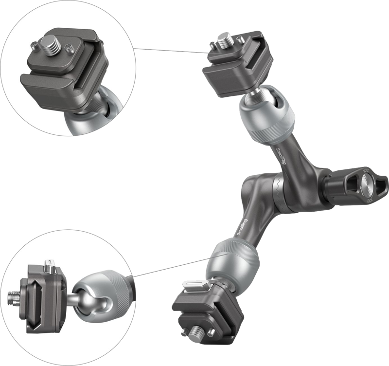 SmallRig 4490 HawkLock H21 Quick Release Rosette Magic Arm (7") - 3