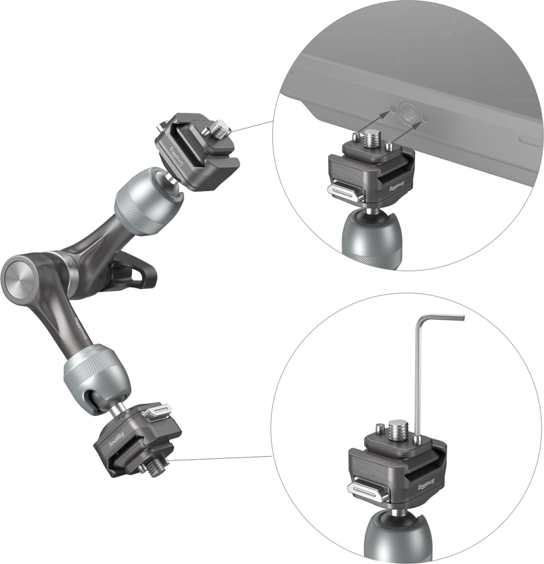 SmallRig 4490 HawkLock H21 Quick Release Rosette Magic Arm (7") - 4