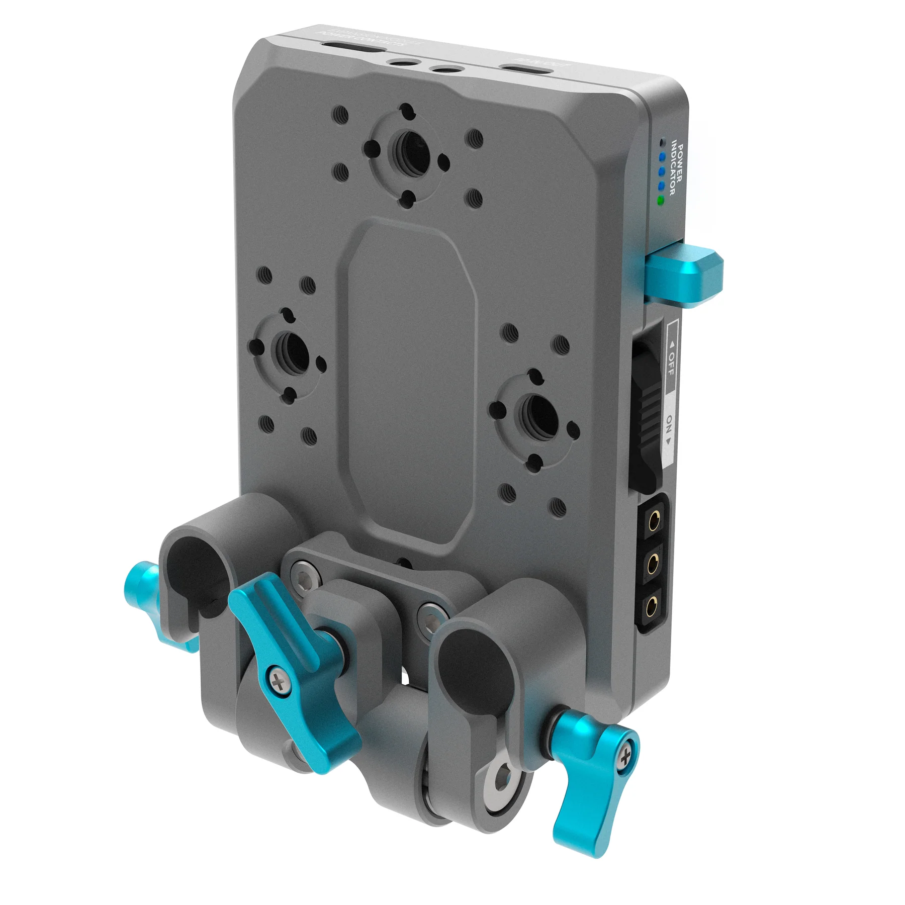 Kondor Blue V-mount Pro Battery Plate with Swiveling Rod Block - 4