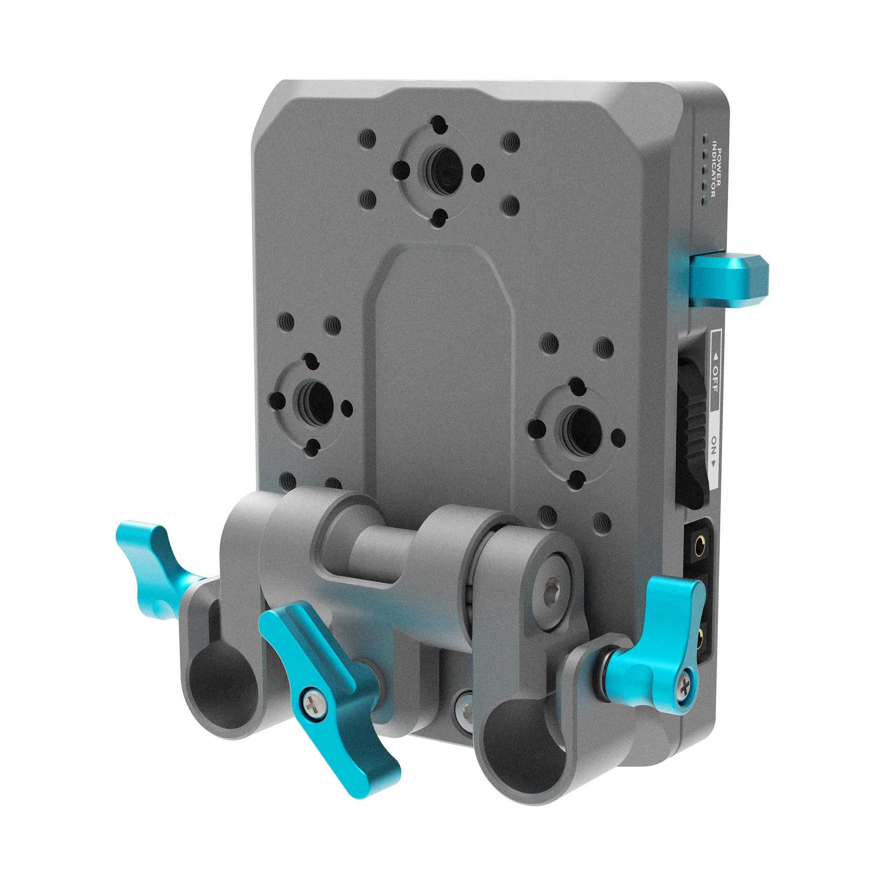 Kondor Blue V-mount Pro Battery Plate with Swiveling Rod Block - 7