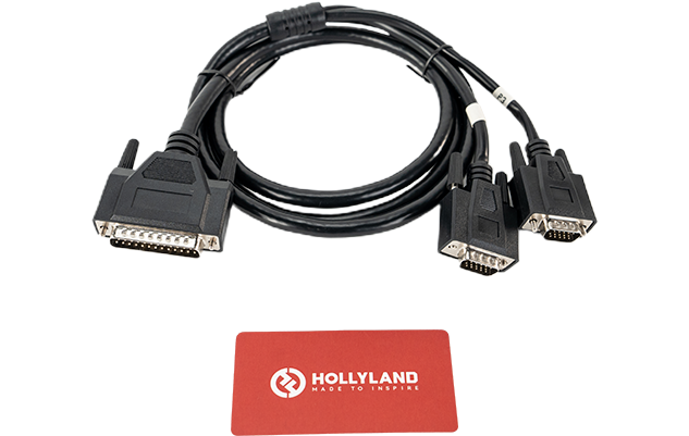 Hollyland HL-TCB10 DB25 Male to Dual HDB15 Male Tally Cable - 2