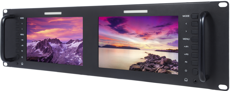 SEETEC monitor D71 （Dual 7"""" 3RU） 2*7 inch - 3