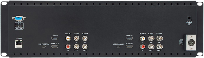 SEETEC monitor D71 （Dual 7"""" 3RU） 2*7 inch - 4