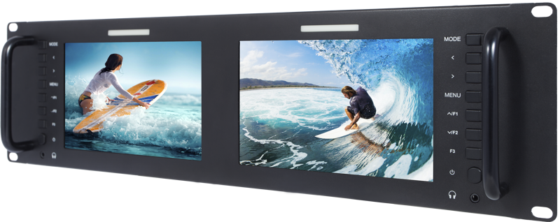 SEETEC monitor D71-H （Dual 7"""" 3RU）2*7 inch - 3