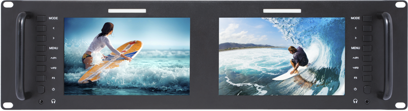 SEETEC monitor D71-H （Dual 7"""" 3RU）2*7 inch - 2