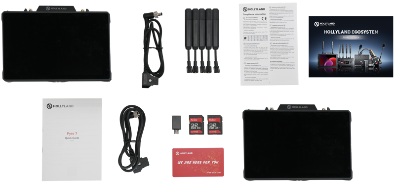 Hollyland Pyro 7 kit Dual 7"""" Wireless Transceiving Monitor - 6