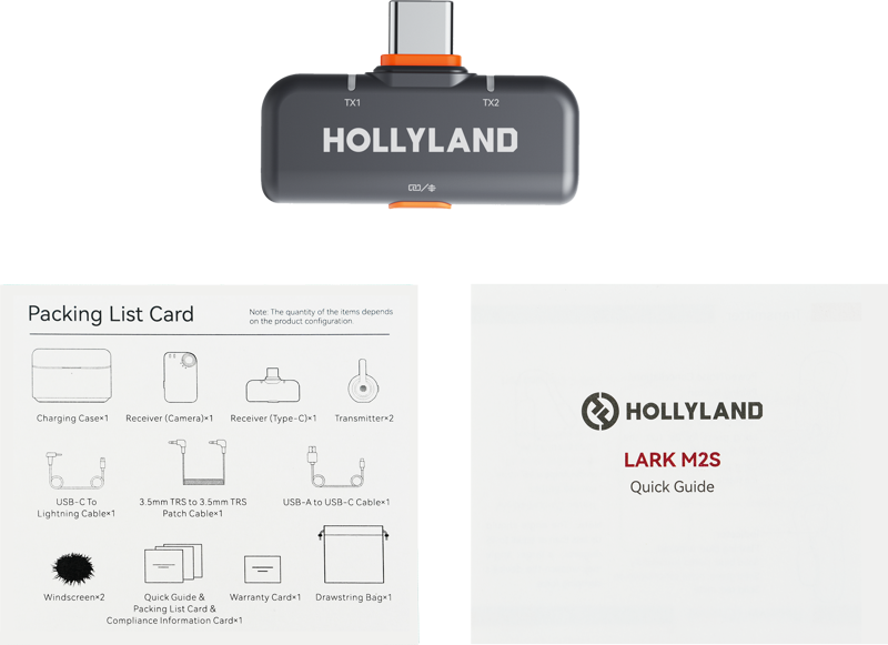 Hollyland LARK M2S USB-C Receiver (Space Gray) Fit for Lark M2S - 2