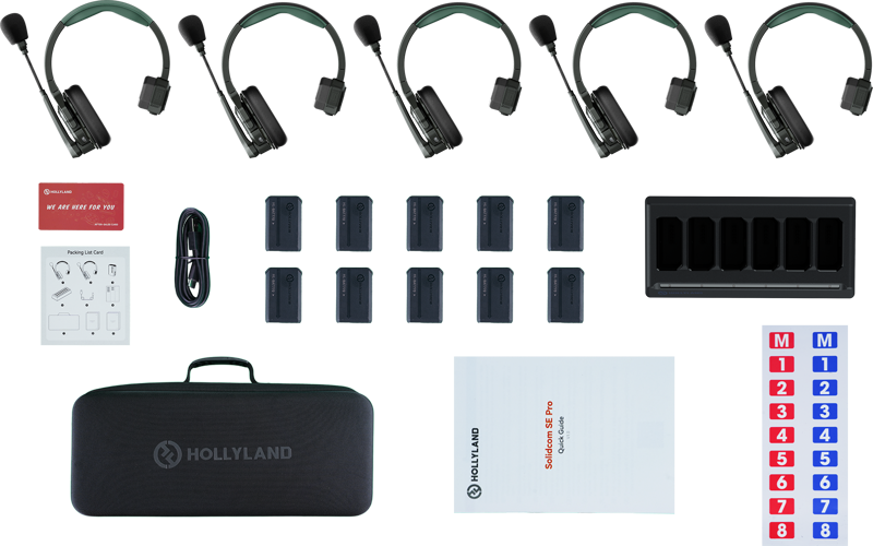 Hollyland Solidcom SE Pro- 5 Person Noise Cancelling Headset Intercom - 2
