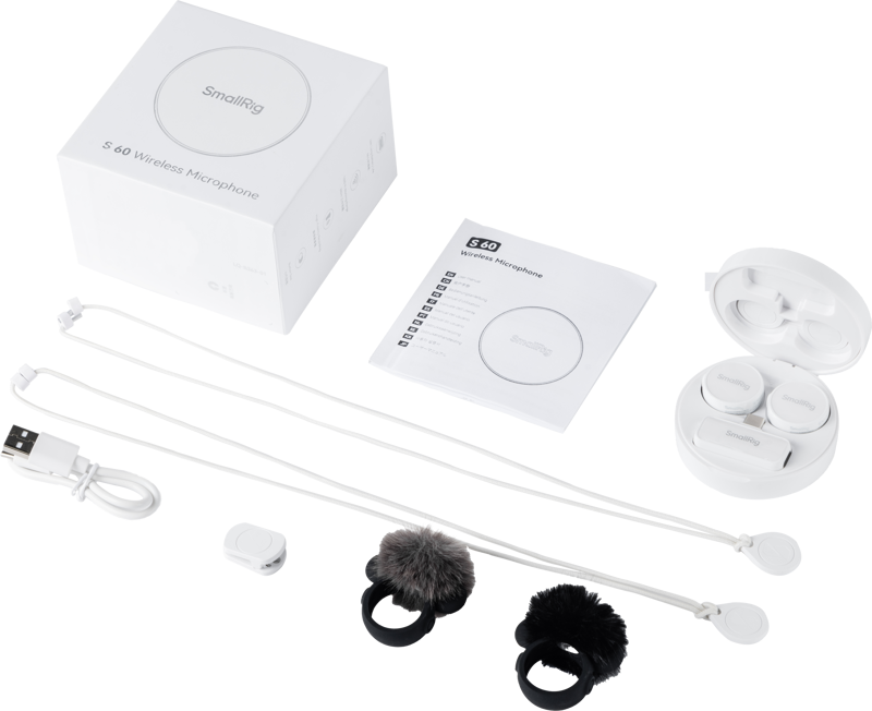 SmallRig 4706 S 60 Wireless Microphone White (USB-C Version) - 7
