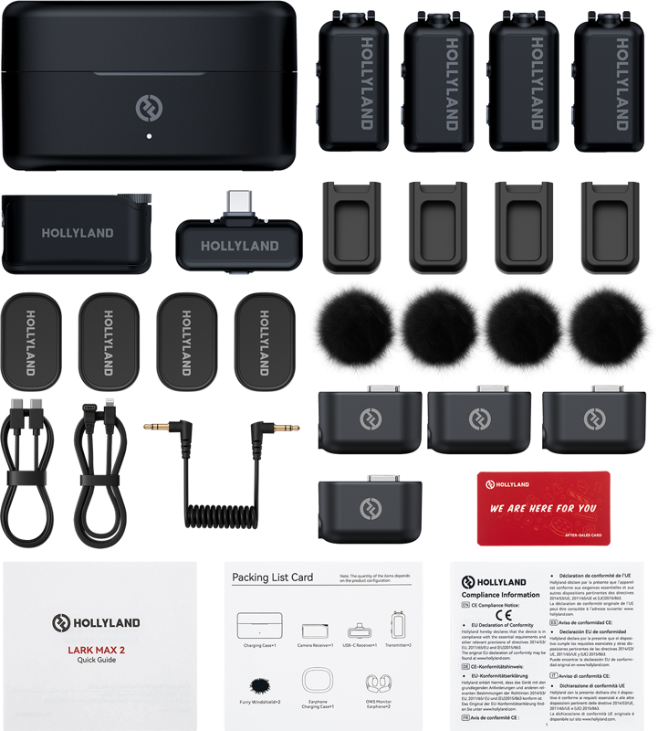 Hollyland LARK MAX 2 Combo 4-Person Version with Camera RX + USB-C RX - 2