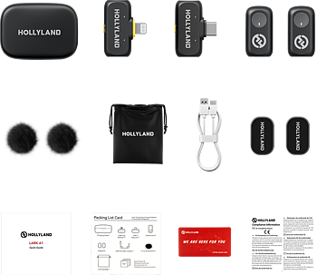 Hollyland LARK A1 Combo with USB-C RX + Lightning RX + Charging Case