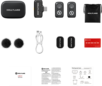 Hollyland LARK A1 Duo with USB-C RX + Charging Case
