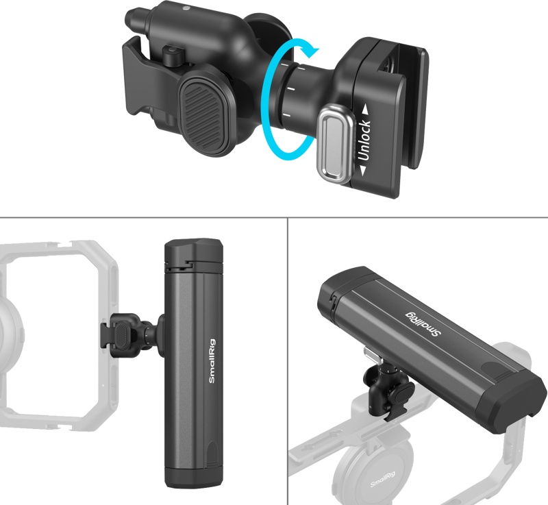 SmallRig 4842 Rotatable Bilateral Quick Release Side Handle - 3