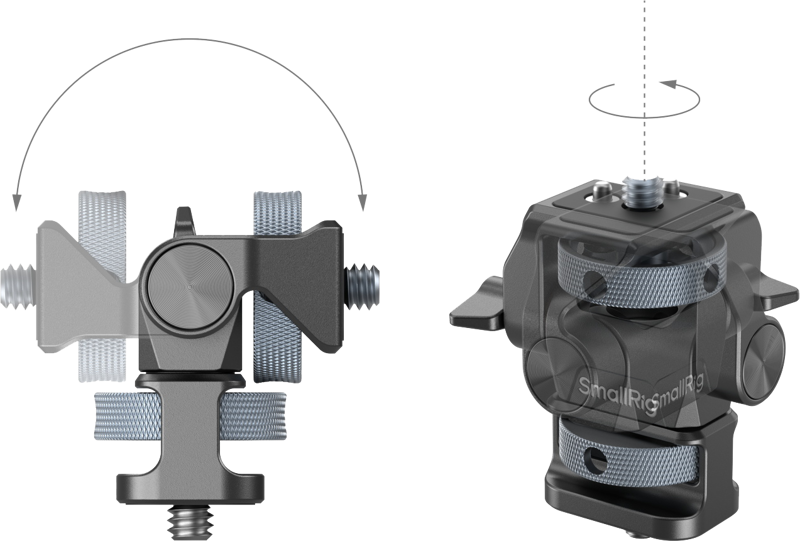 SmallRig 4886 Swivel and Tilt Adjustable Monitor Support with 1/4"-20 Screws - 5