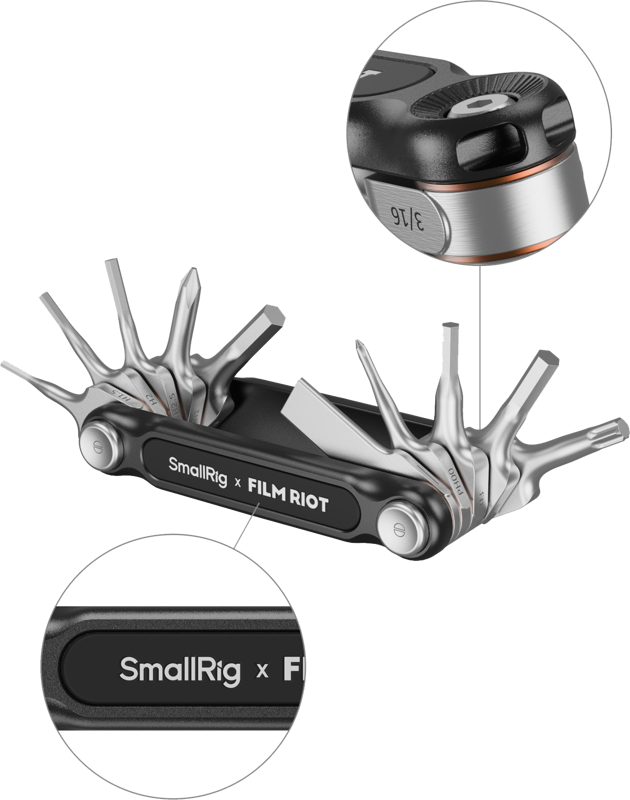 SmallRig 4814 x FILM RIOT 10-in-1 Folding Wrench Set with Multiple Angle Positioning Green - 2