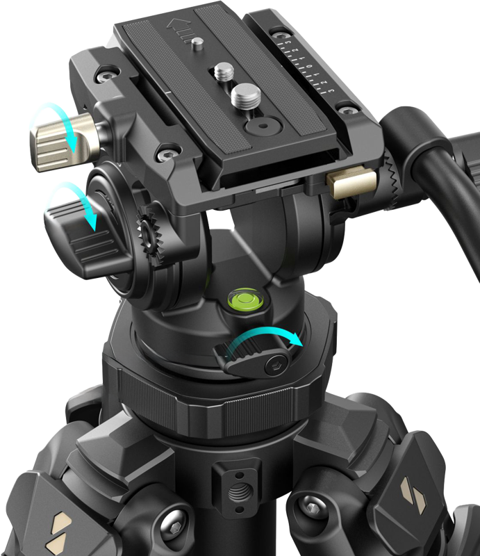 SmallRig 4420 Lightweight Video Carbon Fiber Tripod Kit AD-50 Pro - 3