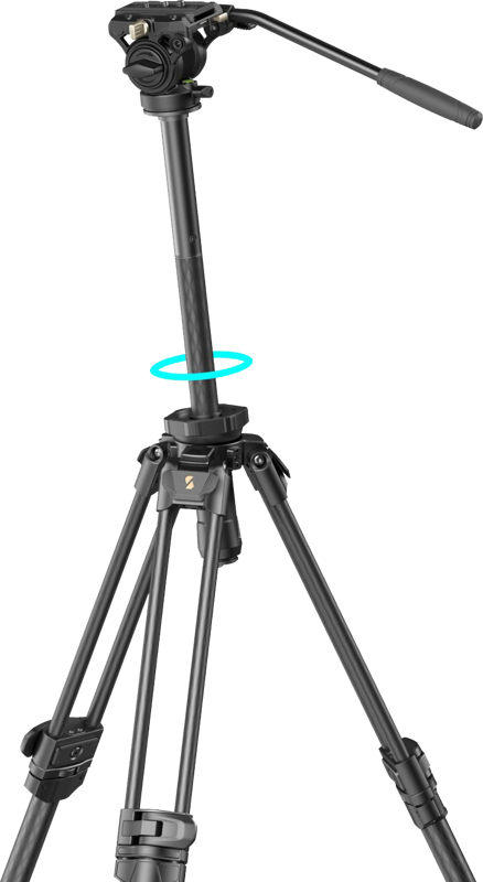 SmallRig 4420 Lightweight Video Carbon Fiber Tripod Kit AD-50 Pro - 6