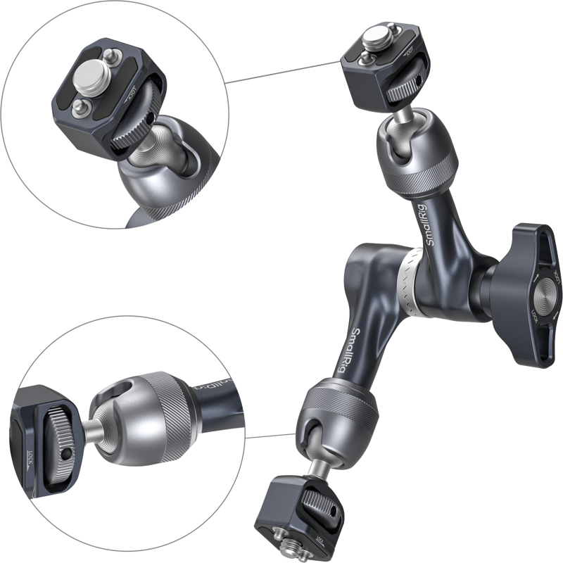 SmallRig 4899 Rosette Magic Arm (7") with ARRI Locating Screw - 3