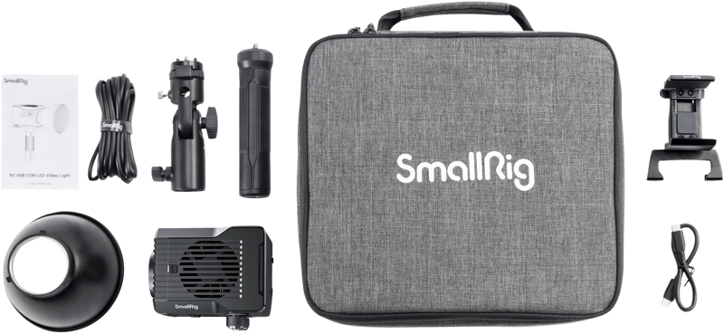 SmallRig 4810 RC 60C RGB LED Video Light with Powerbank Clamp Edition - 9