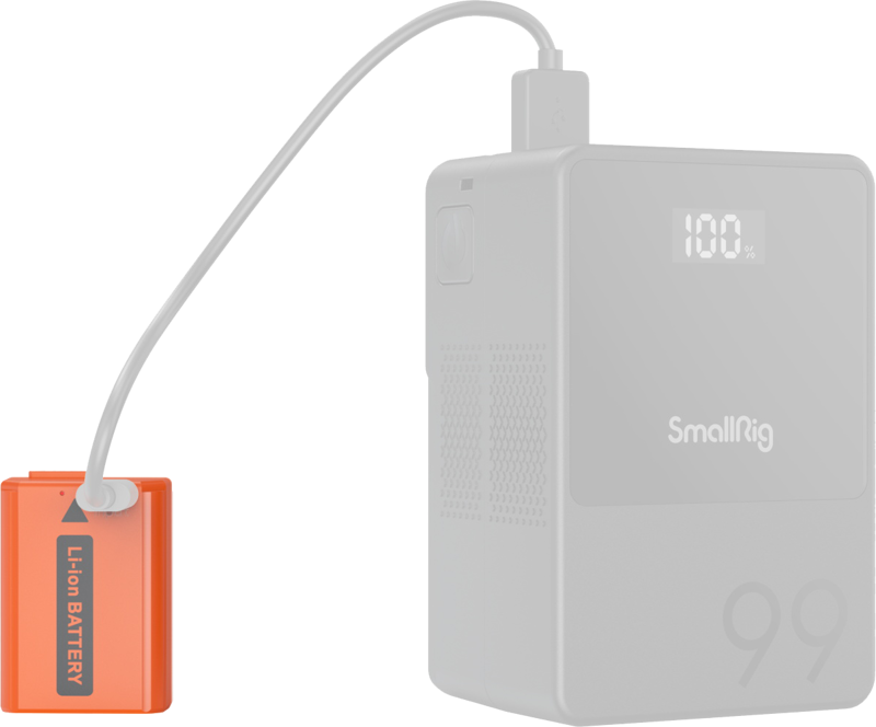 SmallRig 4965 NP-FW50 USB-C Rechargeable Camera Battery Orange - 6