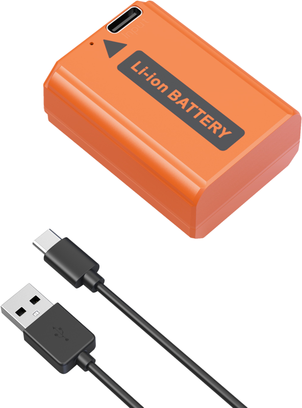 SmallRig 4965 NP-FW50 USB-C Rechargeable Camera Battery Orange - 2