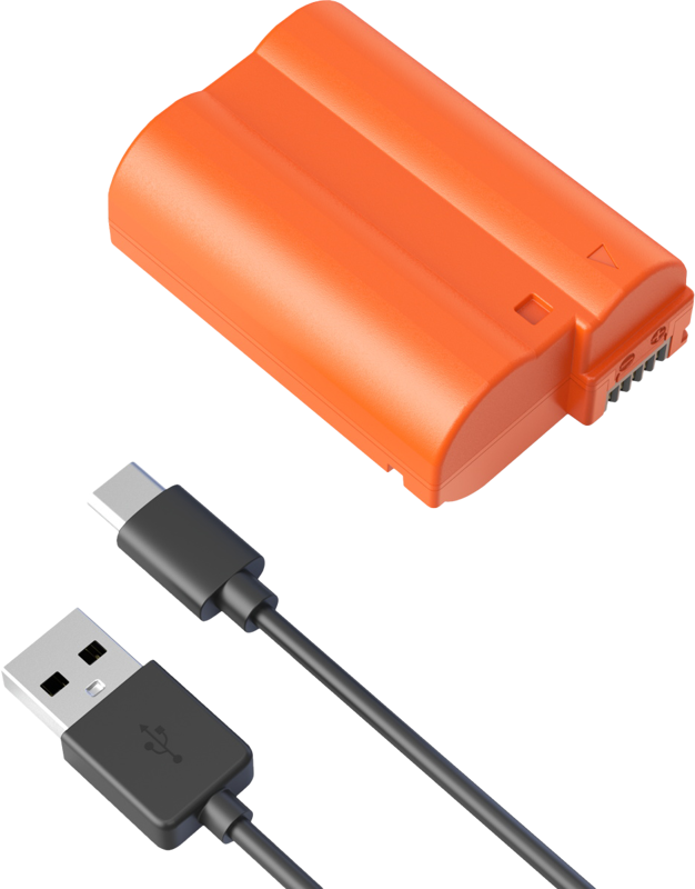 SmallRig 4966 EN-EL15c USB-C Rechargeable Camera Battery Orange - 2