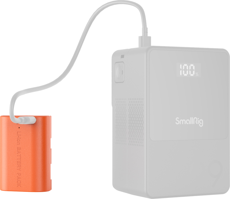 SmallRig 4968 LP-E6NH USB-C Rechargeable Camera Battery Orange - 5