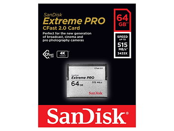SANDISK Memmorycard Cfast 2.0 Extreme Pro 64GB 515/240MB/s
