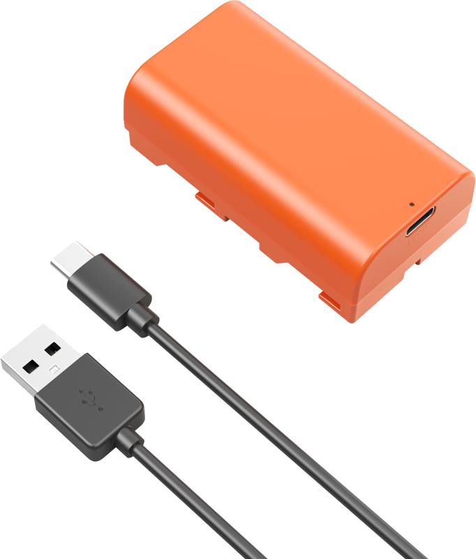 SmallRig 4971 NP-F550 USB-C Rechargeable Camera Battery Orange - 2