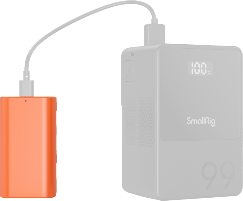 SmallRig 4971 NP-F550 USB-C Rechargeable Camera Battery Orange - 5
