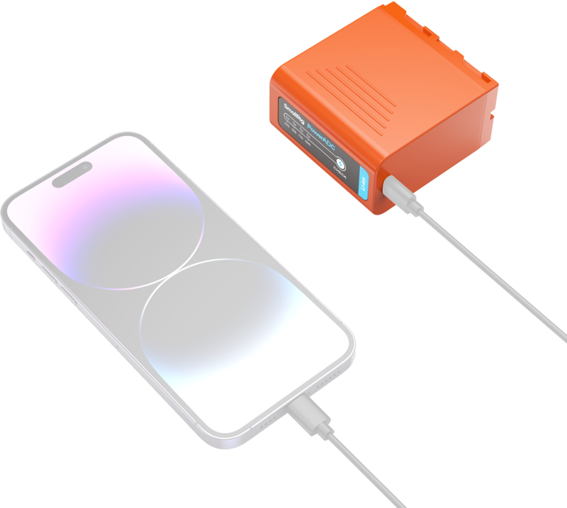 SmallRig 4972 NP-F970 USB-C Rechargeable Camera Battery Orange - 6