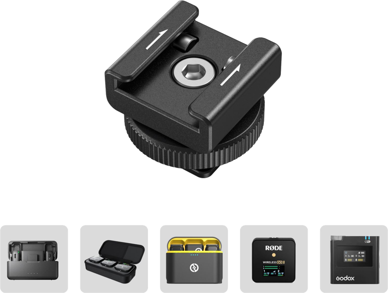 SmallRig 4822 Wireless Microphone Support with Cold Shoe Mount - 4