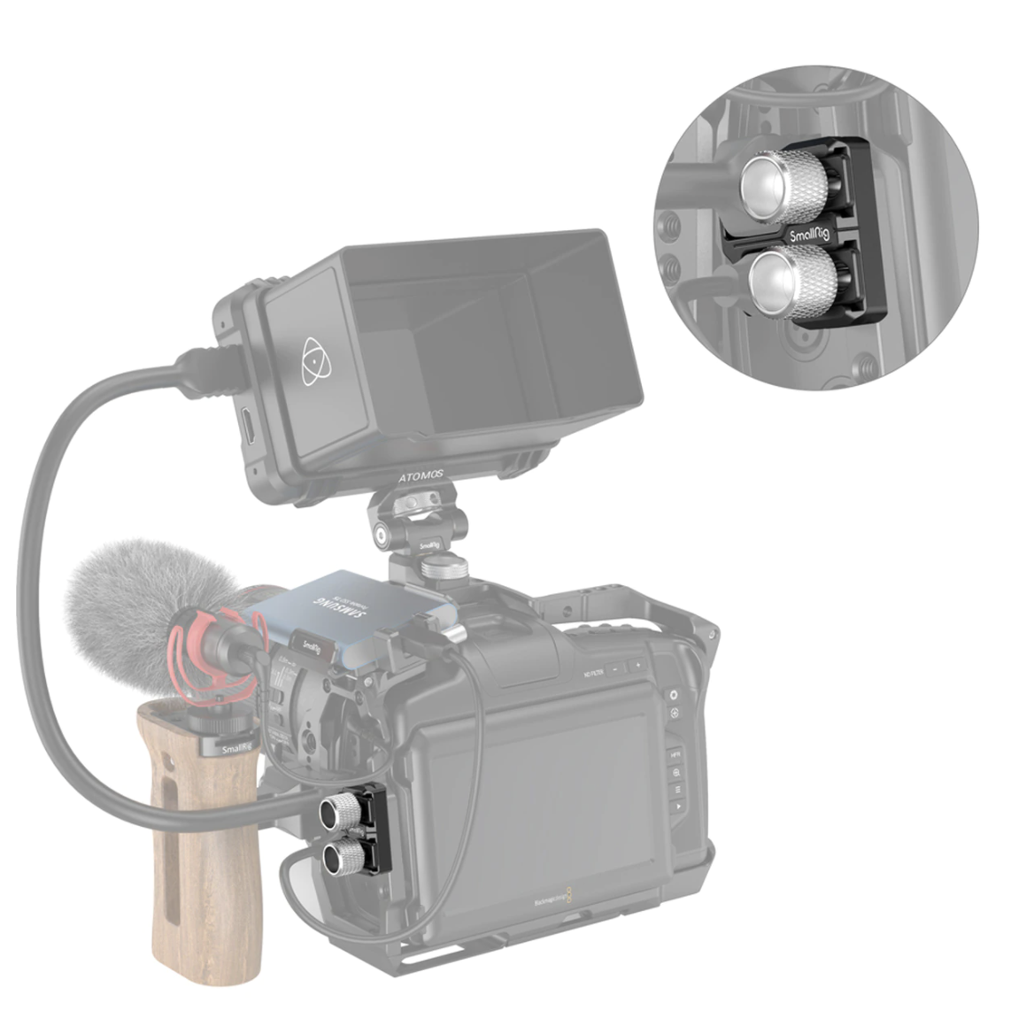 SmallRig HDMI&USB-C Cable Clamp for BMPCC 6K PRO 3271 - 5