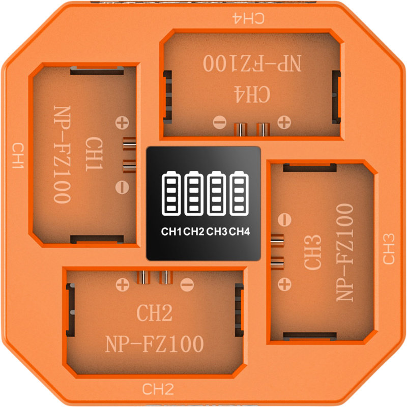 SmallRig 4839 NP-FZ100 4-Channel Camera Battery Charger - 5