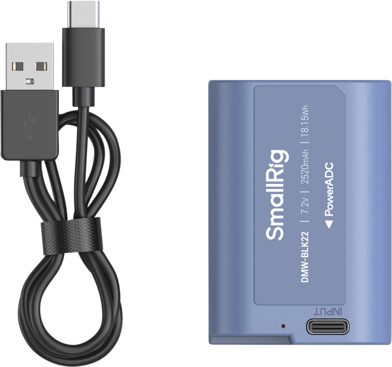 SmallRig 4906 Camera Battery USB-C Rechargeable DMW-BLK22 - 8