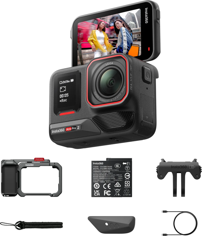 Insta360 Ace Pro 2/Ace Pro Xplorer Grip Kit（Dark Gray） – för filmskapare
