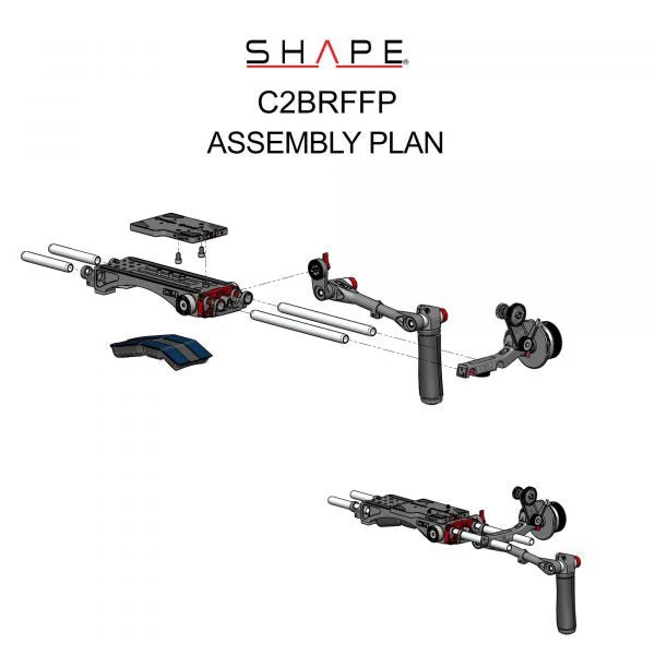 SHAPE Shoulder Rig Bundle with Follow Focus Pro for Canon EOS C200 - 20