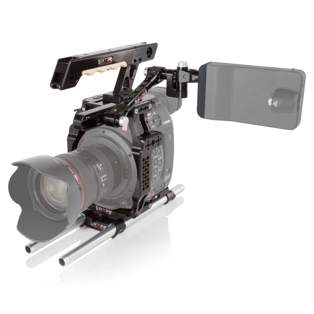 SHAPE Camera Cage with EVF Mount, Top Handle & Baseplate for Canon C200 - 3