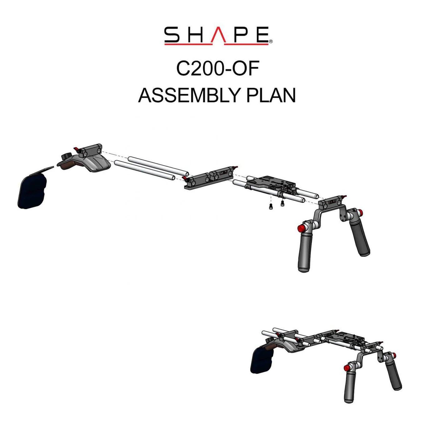 SHAPE Offset Shoulder Mount Rig for Canon C200/C200B - 9