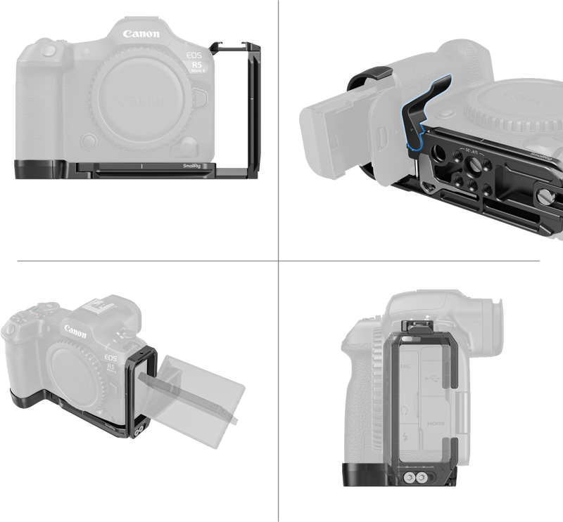 SmallRig 4983 L-Shape Mount Plate for Canon EOS R5 Mark II - 4