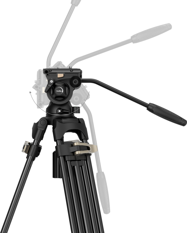 SmallRig 4686 Heavy-Duty Fluid Head Video Tripod Kit AD-01S - 6