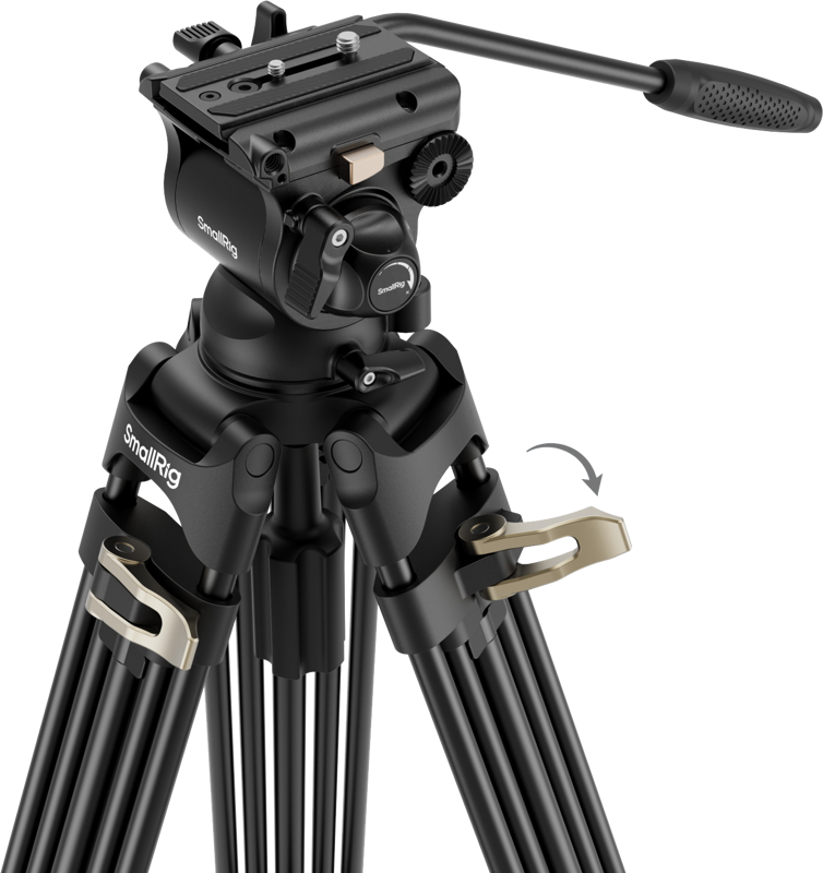 SmallRig 4686 Heavy-Duty Fluid Head Video Tripod Kit AD-01S - 5