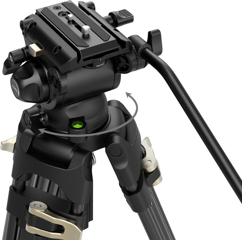 SmallRig 4686 Heavy-Duty Fluid Head Video Tripod Kit AD-01S - 7
