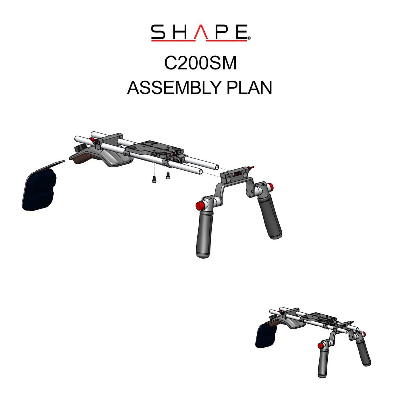 SHAPE Canon C200 Shoulder Mount System - 9